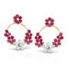 ruby diamond earrings