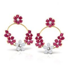 ruby diamond earrings