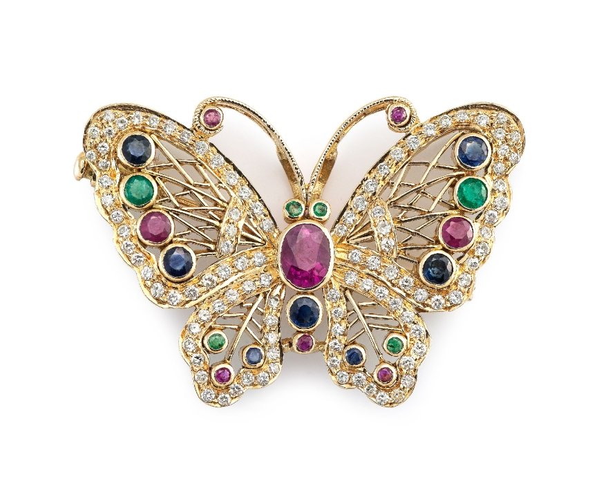 Butterfly on sale gemstone necklace