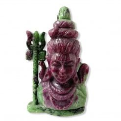 Natural Ruby Zoisite Carved Lord Shiva Statue