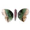 Light Pink and Green Big Tourmaline Butterfly carving