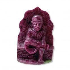 136.20 Carats Sai Baba Carved In Natural Ruby Zoisite