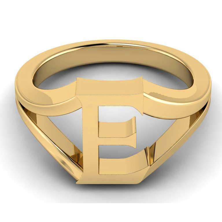 Ring with letter e store