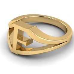 Jewelry Alphabet F Ring in 14k Gold