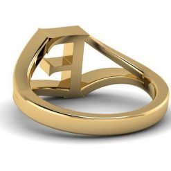 Jewelry Alphabet F Ring in 14k Gold