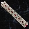 Sterling Silver Broad Ruby Bracelet