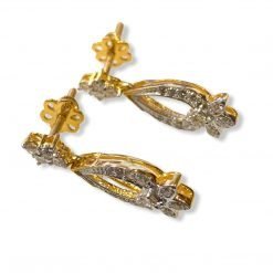 Fine Quality Diamond Earrings in 18k Solid Gold