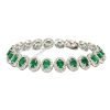 Premium Quality Sterling Silver Emerald Bracelet