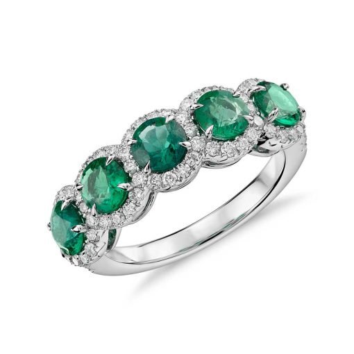 Nice Design Sterling Silver Emerald Ring