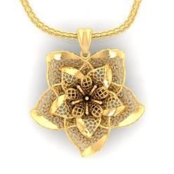 Turkish Jewelry Designer 14k Gold Pendant
