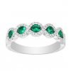 Fine Sterling Silver Emerald Ring