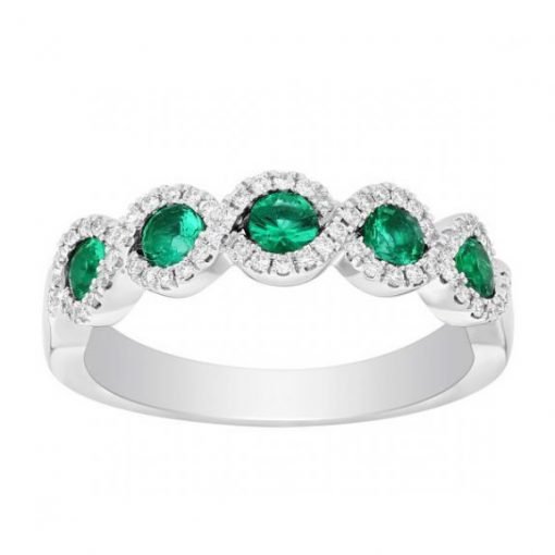 Fine Sterling Silver Emerald Ring