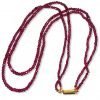 2 Lines 130.00 carats Ruby Beads Necklace