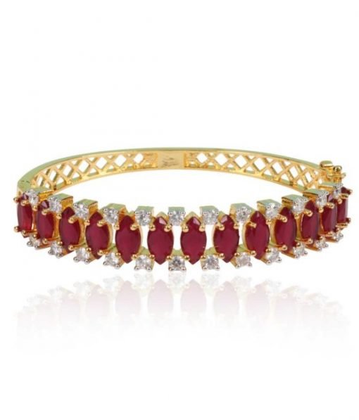 High Quality Sterling Silver Openable Ruby Bracelet