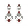 Long Ruby Earrings in Sterling Silver