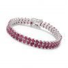 Ruby Tennis Bracelet made with Sterling Silver