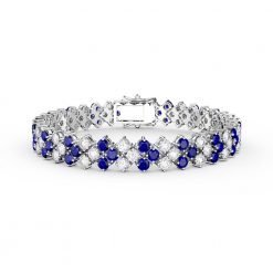 Fine Sterling Silver Sapphire Bracelet