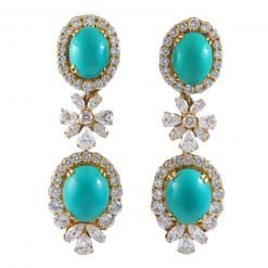 Premium Quality Turquoise Necklace with Earrings
