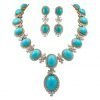 Premium Quality Turquoise Necklace with Earrings