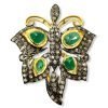 Victorian Inspired Emerald Diamond Butterfly Pendant