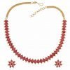 Fine Ruby Necklace with Matching Earrings