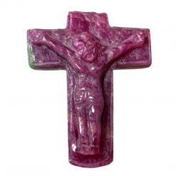 46.00 Carats Cross Shaped Natural Ruby Carving
