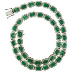 Premium 18 Inches Long Emerald Necklace