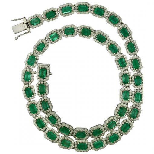 Premium 18 Inches Long Emerald Necklace