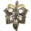Victorian Inspired Diamond Polki Butterfly Pendant