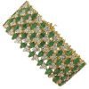 Broad Sterling Silver Emerald Bracelet