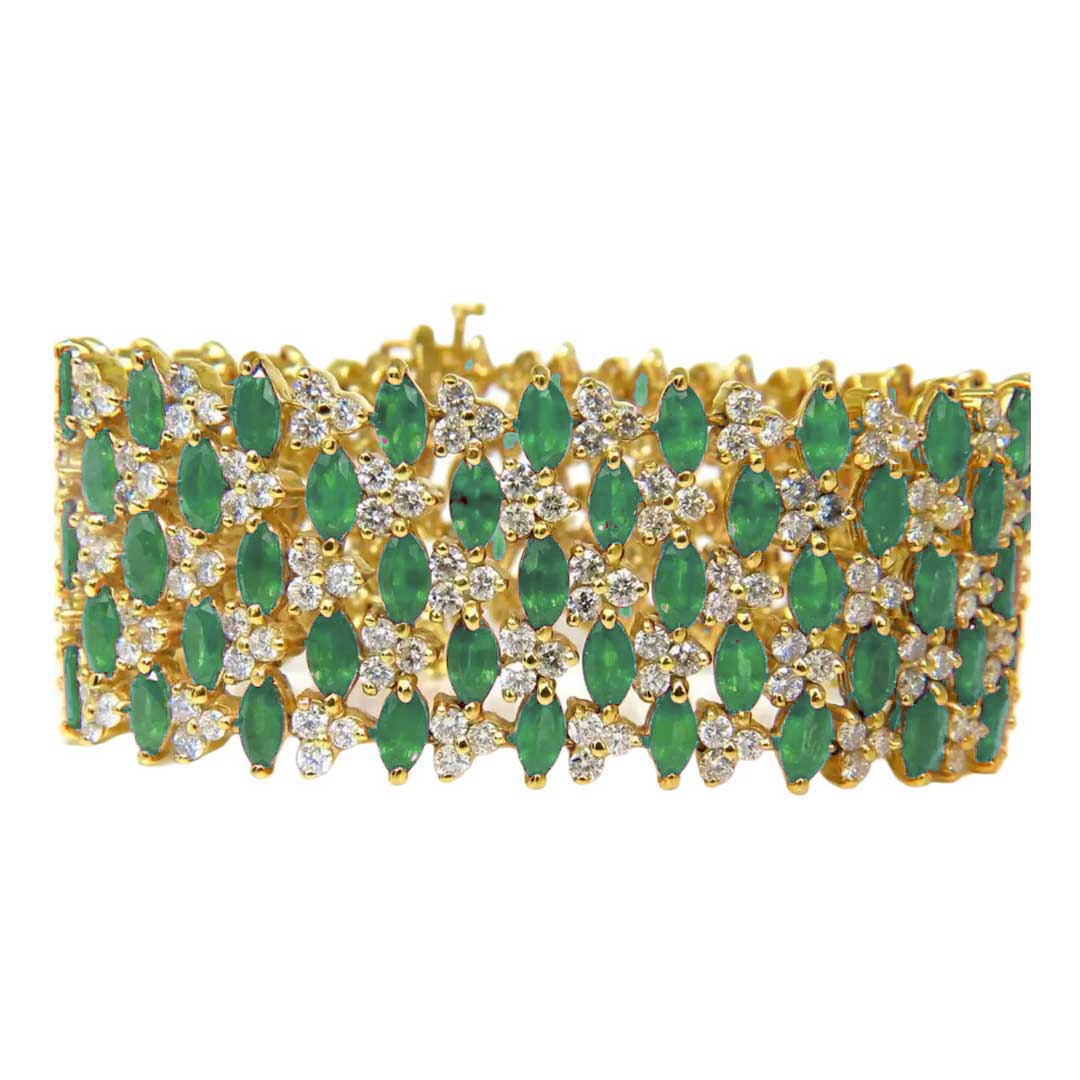 Bloomingdale's Emerald Tennis Bracelet in 14K Yellow Gold - 100% Exclusive  | Bloomingdale's