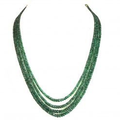 Natural Emerald Faceted Beads Necklace