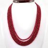 Fine Quality Natural Plain Ruby Beads Necklace