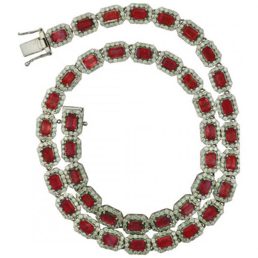 Premium 18 Inches Long Ruby Necklace