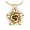 14k Solid Gold Turkey Design Jewelry Pendant