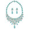 High Quality Turquoise Bridal Necklace with Earrings