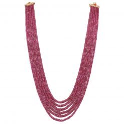 Natural 6 Strands Ruby Beads Necklace