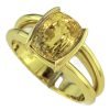 Premium 18k Gold Cushion Yellow Sapphire Ring