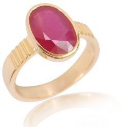 3.05 Carat Unheated Natural Certified Ruby Ring