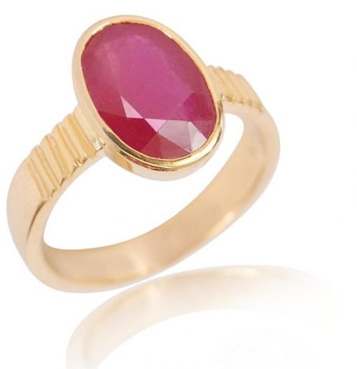 3.05 Carat Unheated Natural Certified Ruby Ring