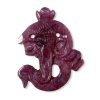 30.85 Carats Natural Ruby Carved Om Ganesha