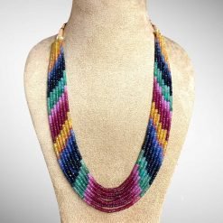 Premium Quality Precious Gemstone Beads Necklace