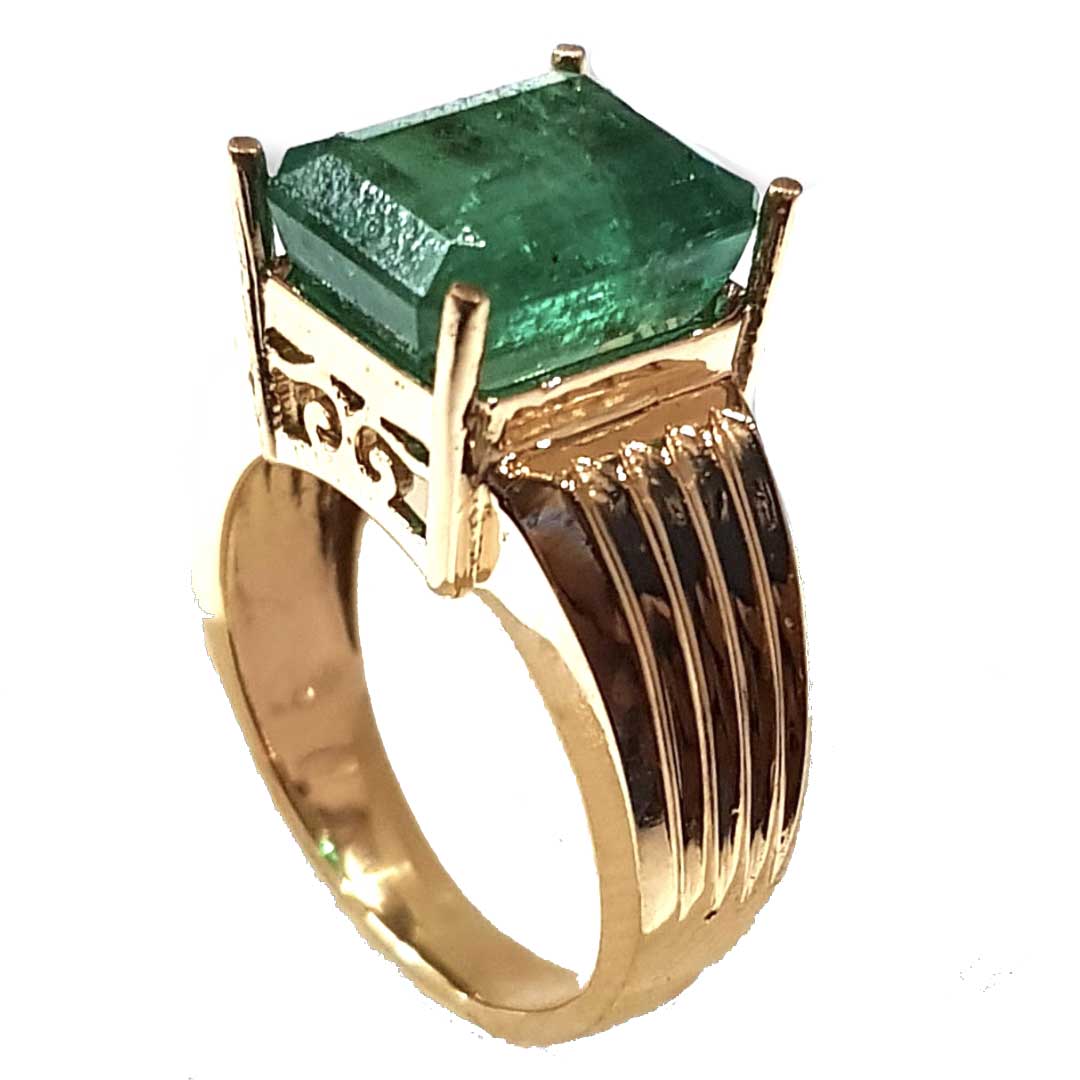 Jaipur Gemstone Emerald Ring with Natural Panna Stone स्टोन पन्ना सोना  प्लेटेड रिंग Price in India - Buy Jaipur Gemstone Emerald Ring with Natural Panna  Stone स्टोन पन्ना सोना प्लेटेड रिंग Online