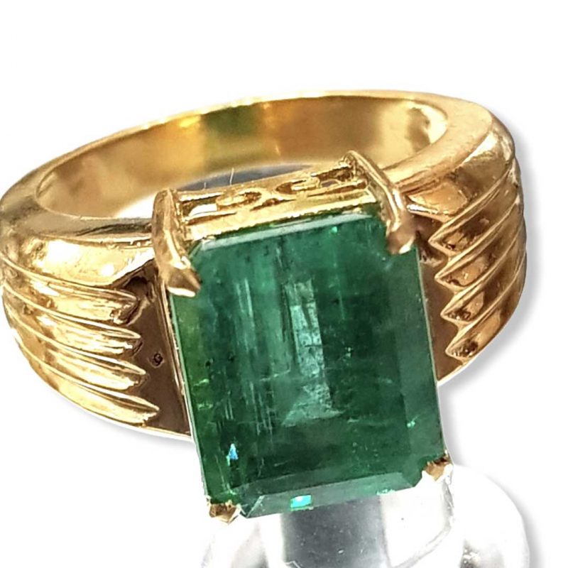 SMILING SILVER 9.25 Carat Natural Emerald Ring for Man/Woman Brass Emerald  Gold Plated Ring Price in India - Buy SMILING SILVER 9.25 Carat Natural Emerald  Ring for Man/Woman Brass Emerald Gold Plated