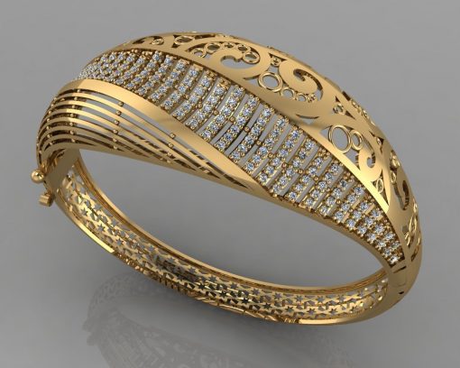 Fine Design 14k Gold Diamond Bracelet