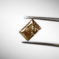 1.00 Carats Emerald Cut Natural Brown Diamond
