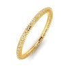 Spiral Design 18k Gold Diamond Bangle
