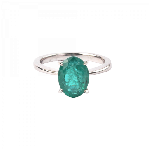 Magnificent Emerald Ring Made with 18k Gold
