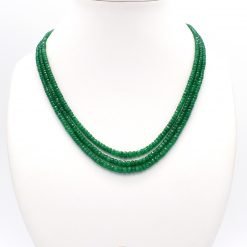 Three Strands Graduated Emerald Necklace