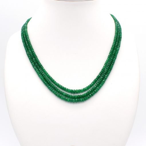 Three Strands Graduated Emerald Necklace